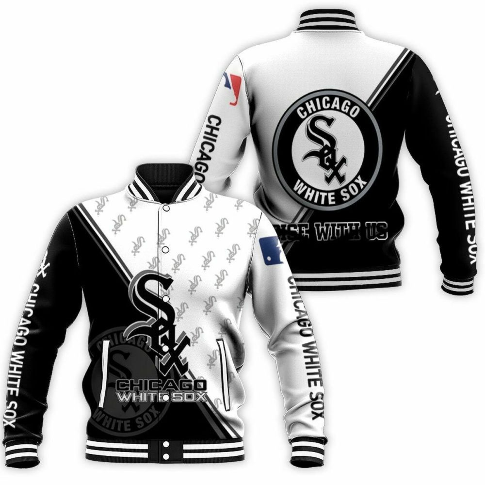 Mlb Chicago White Sox Baseball Team Name And Logo 3D Unisex Varsity Jacket