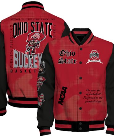 Ohio State Buckeyes Ncaa Basketball Buckeye Battle 3D Unisex Varsity Jacket