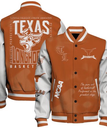 Texas Longhorns Ncaa Basketball Longhorn Legacy 3D Unisex Varsity Jacket
