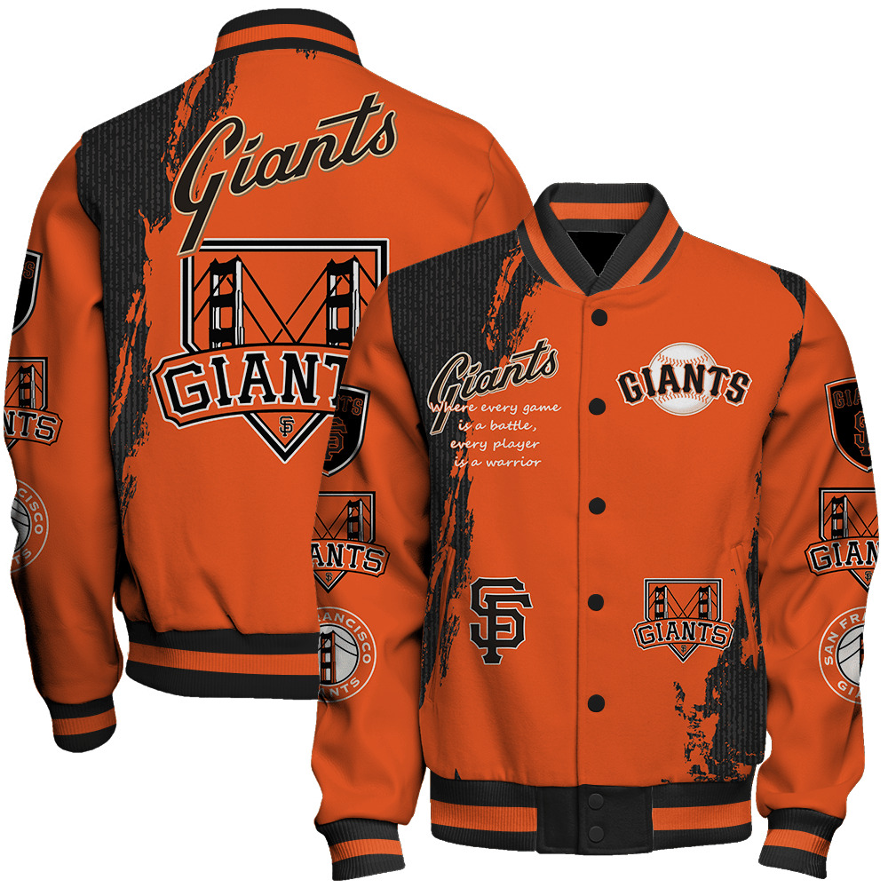 San Francisco Giants Mlb Baseball Every Game Is A Battle 3D Unisex Varsity Jacket