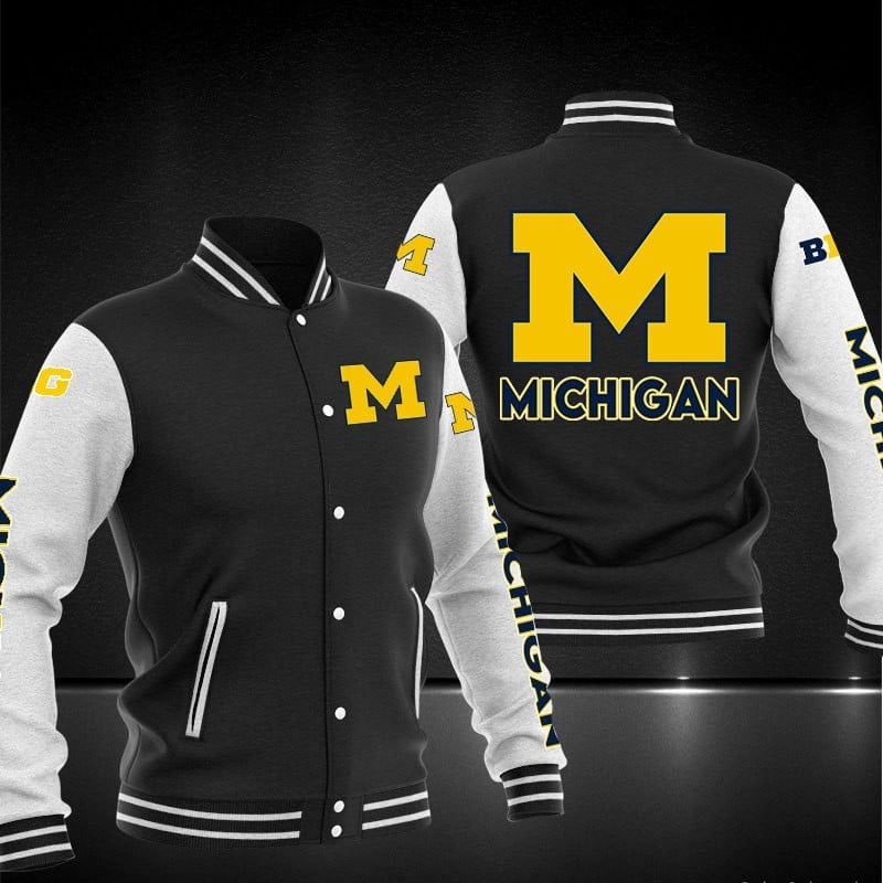 Michigan Wolverines Ncaa Baseball Varsity Jacket Full Color