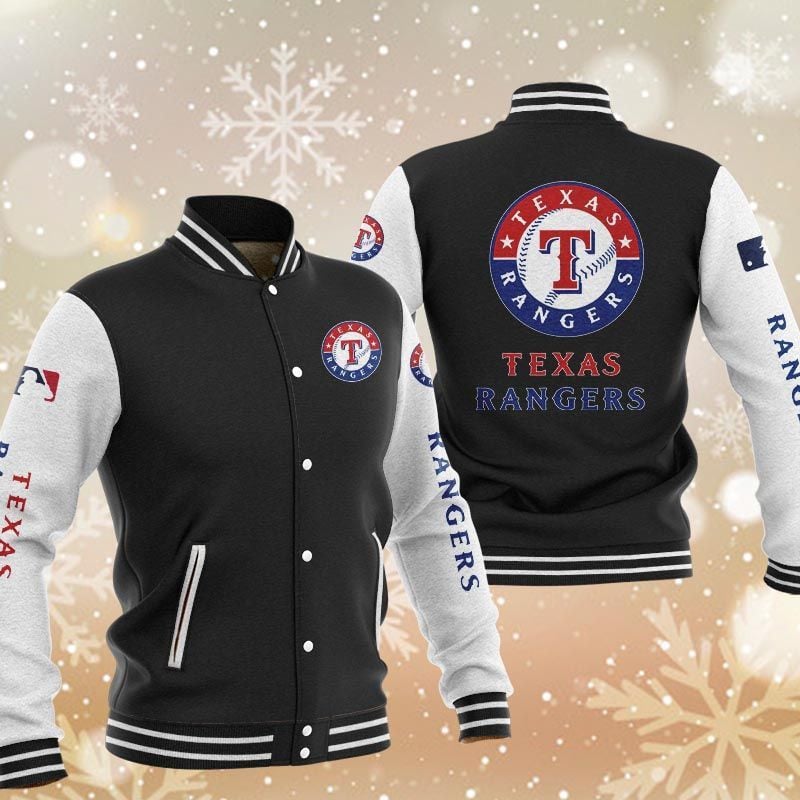 Texas Rangers Mlb Baseball Varsity Jacket Full Color