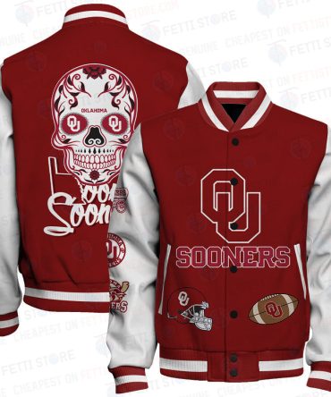 Oklahoma Sooners Ncaa Football Aop Varsity Jacket Stm