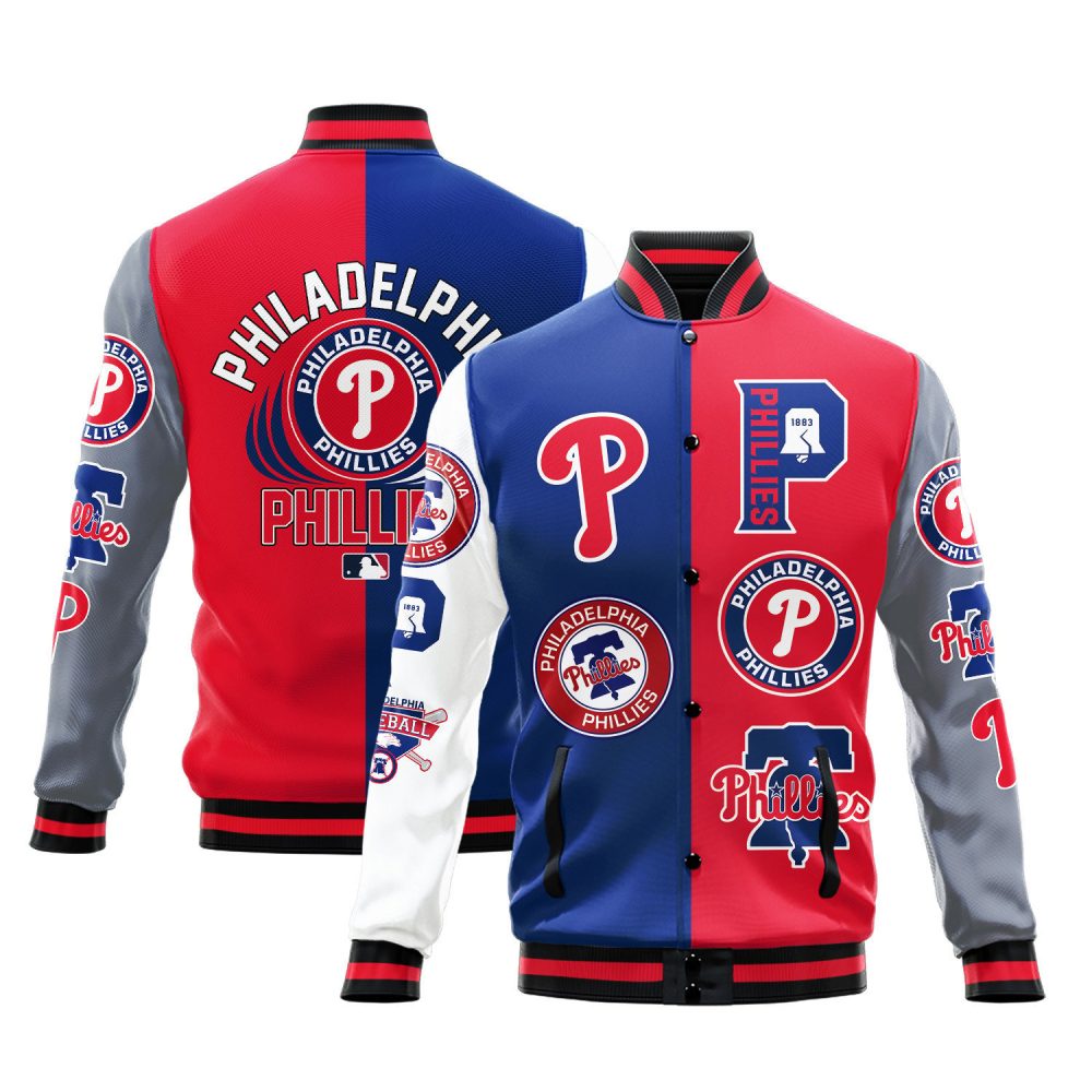 Philadelphia Phillies Major League Baseball Varsity Jacket Stm V3