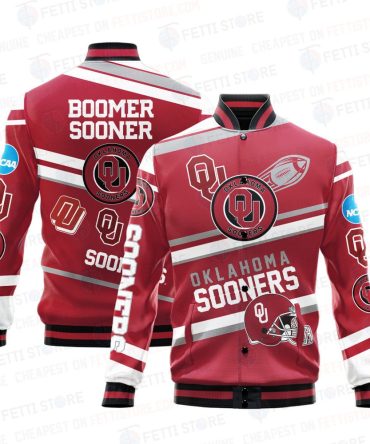 Oklahoma Sooners Ncaa Division I Football Varsity Jacket Sh1 V2