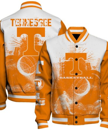 Tennessee Volunteers Ncaa Basketball Team Splashing Colors 3D Print Varsity Jacket
