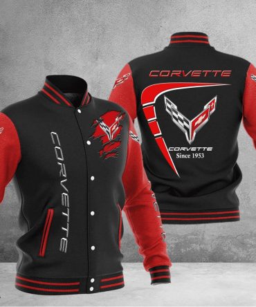 Chevrolet Corvette Baseball Varsity Jacket Full Color