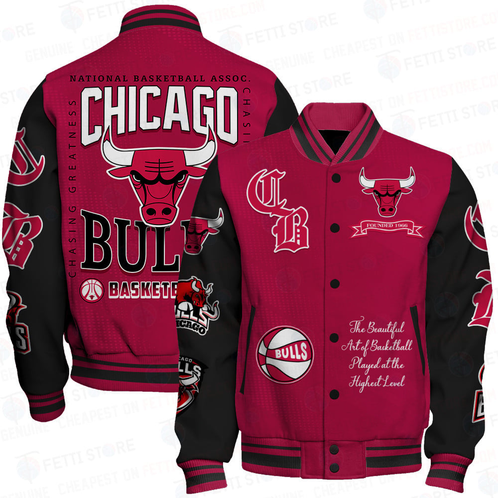 Chicago Bulls - National Basketball Association Print Varsity Jacket Sfat V25