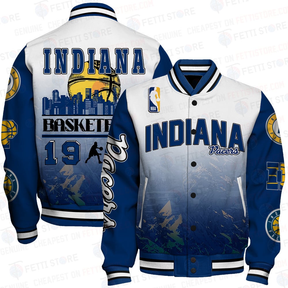 Indiana Pacers - National Basketball Association Aop Varsity Jacket Stm V19
