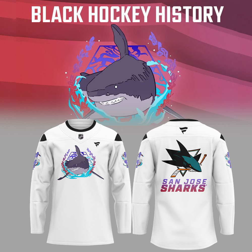 San Jose Sharks Black Hockey History Jersey