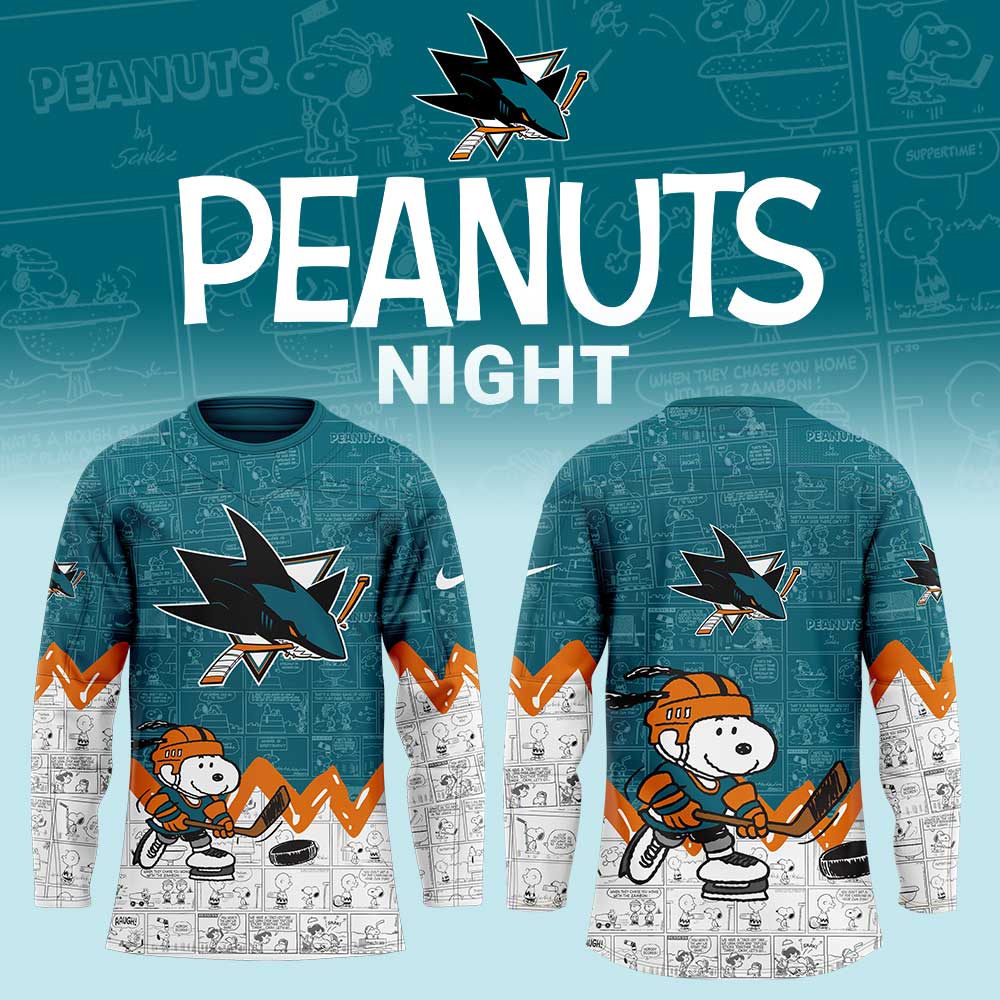 San Jose Sharks Anniversary Of Peanuts Jersey