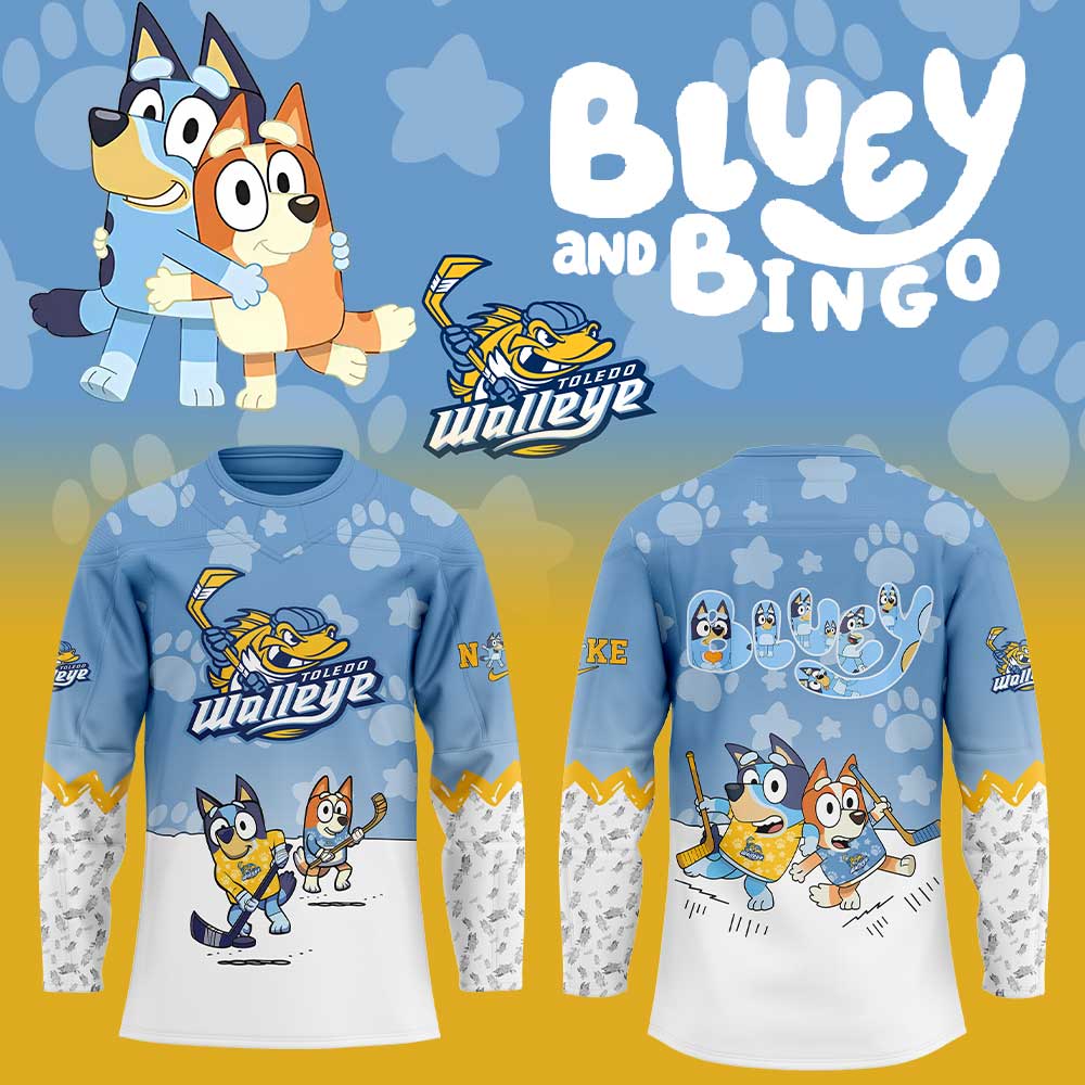 Toledo Walleye X Bluey And Bingo Jersey