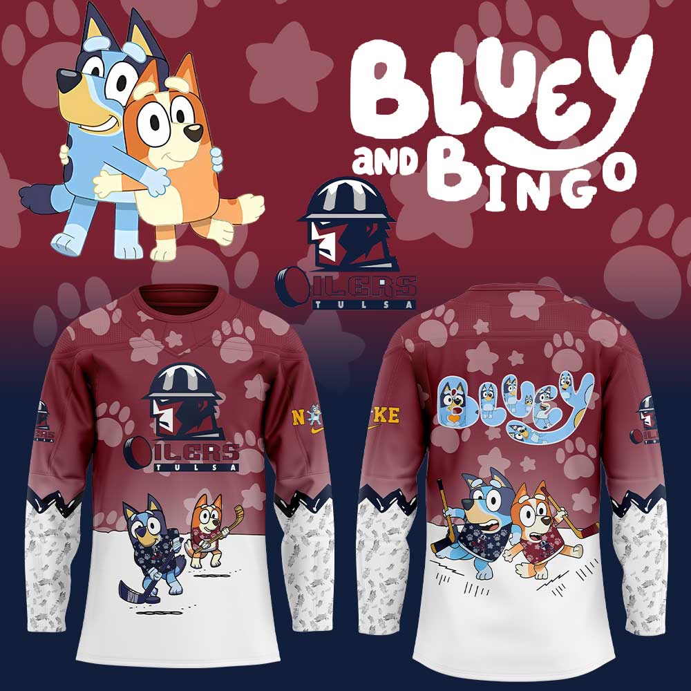 Tulsa Oilers X Bluey And Bingo Jersey