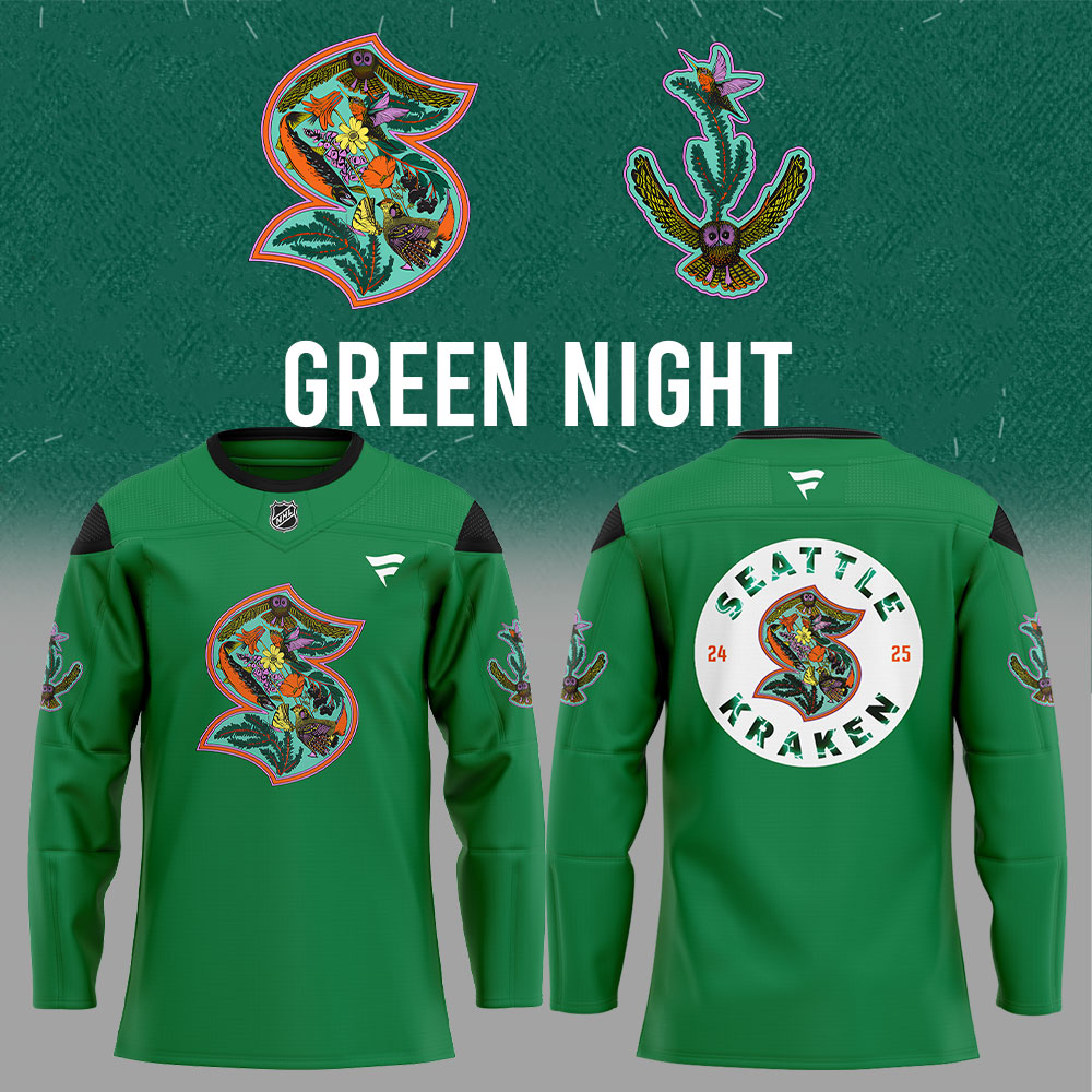 Seattle Kraken Green Night Jersey