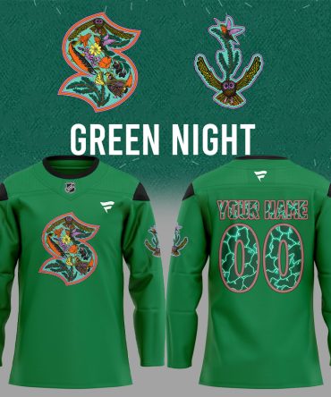 Seattle Kraken Green Night Custom Name, Number For Fans Jersey
