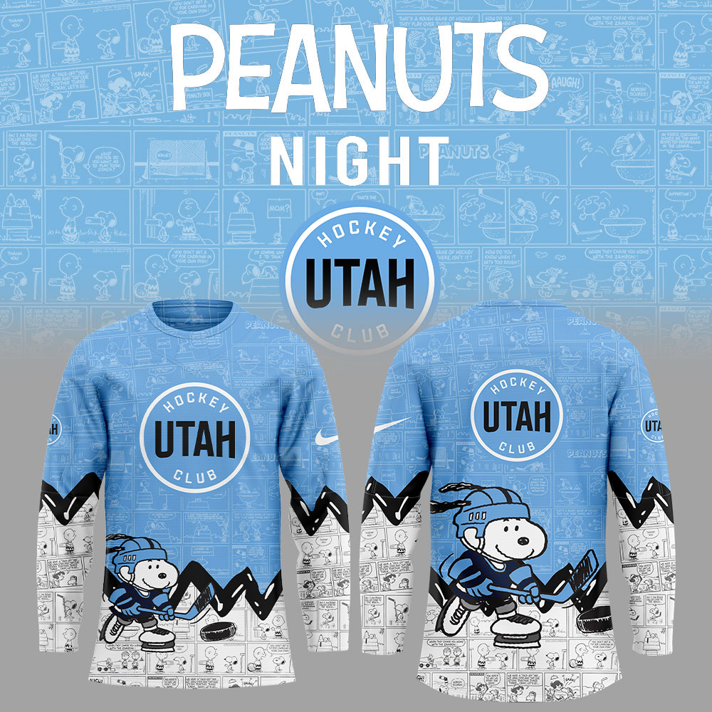 Utah Hockey Anniversary Of Peanuts Jersey V2