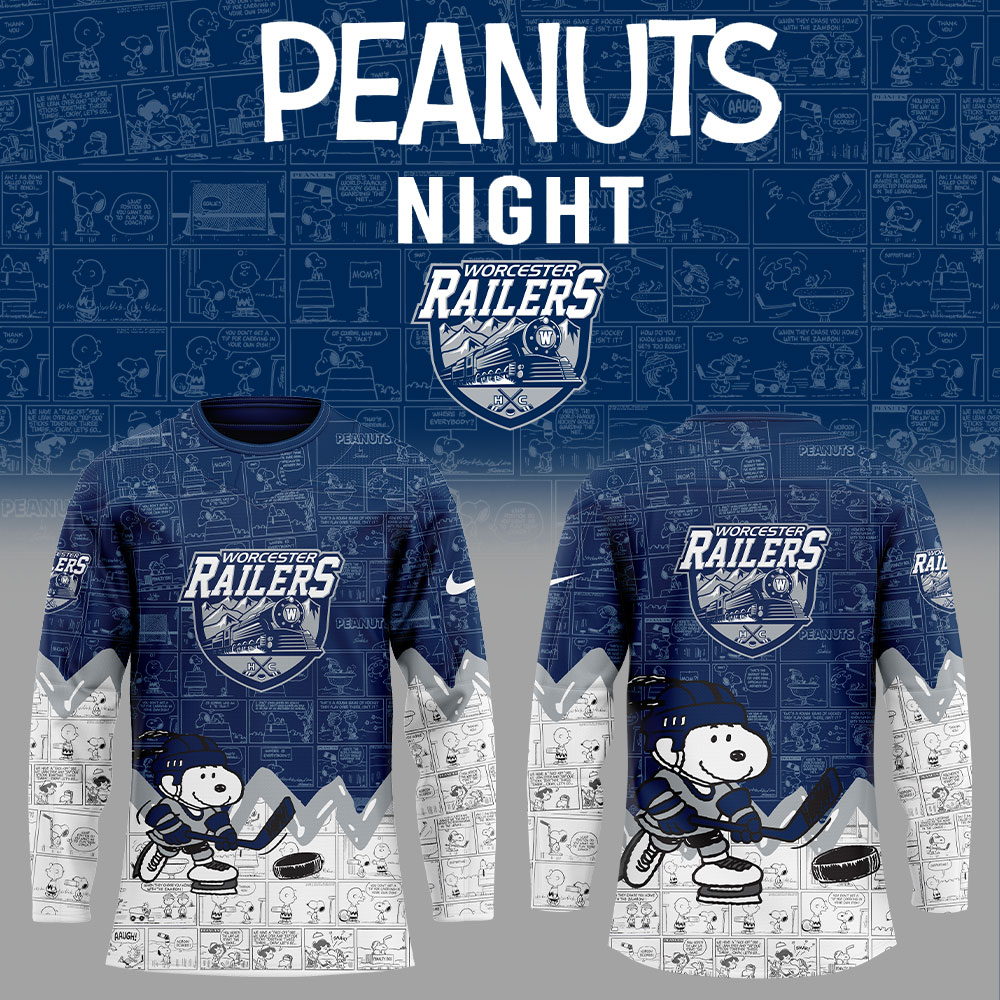 Worcester Railers 75Th Anniversary Of Peanuts Jersey