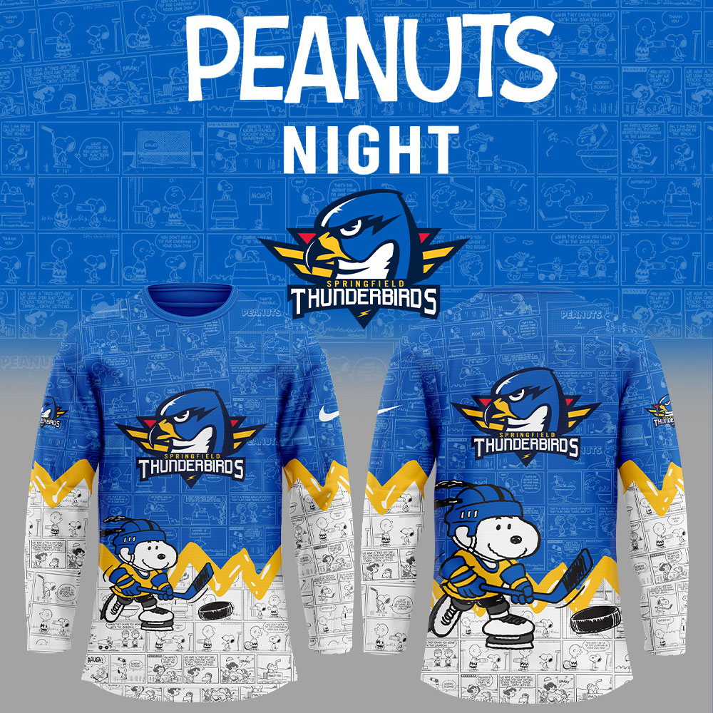 Springfield Thunderbirds 75Th Anniversary Of Peanuts Jersey