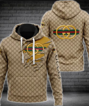 Gucci Brown Unisex Hoodie Hot For Men Women Luxury Brand Clothing Clothes Outfit