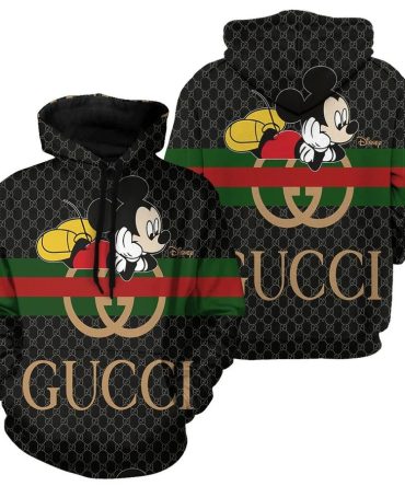 Gucci Mickey Mouse Unisex Hoodie Hot For Men Women Luxury Brand Clothing Clothes Outfit Disney Gifts