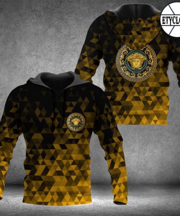 Gianni Versace Black Gold Unisex Hoodie For Men Women Luxury Brand Clothing Clothes Outfit 182 Hdlux