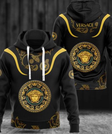 Gianni Versace Black Unisex Hoodie For Men Women Luxury Brand Clothing Clothes Outfit 69 Hdlux