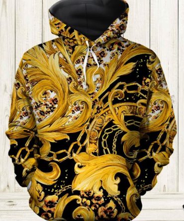 Gianni Versace Gold Unisex Hoodie For Men Women Luxury Brand Clothing Clothes Outfit 261 Hdlux