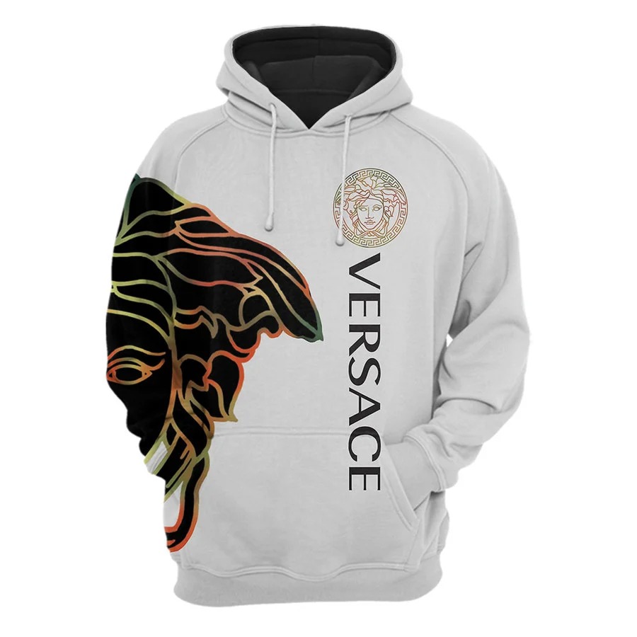 Gianni Versace White Unisex Hoodie For Men Women Luxury Brand Clothing Clothes Outfit 318 Hdlux