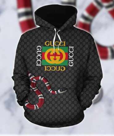 Gucci Black Snake Unisex Hoodie For Men Women Luxury Brand Clothing Clothes Outfit 272 Hdlux