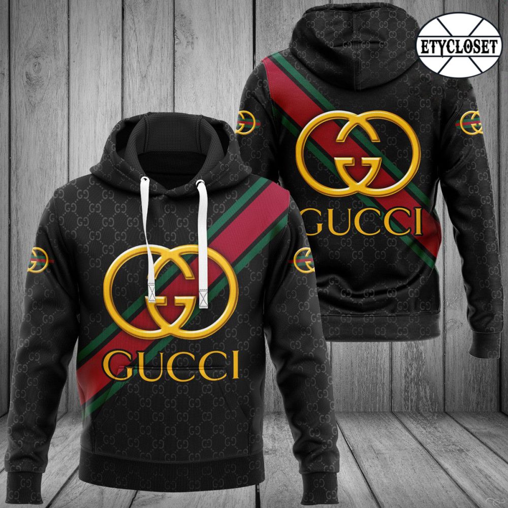 Gucci Black Unisex Hoodie For Men Women Luxury Brand Clothing Clothes Outfit 216 Hdlux