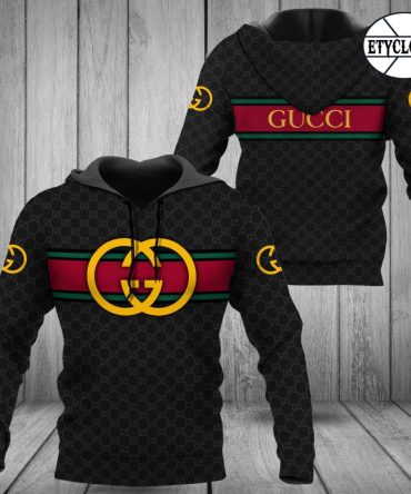 Gucci Black Unisex Hoodie For Men Women Luxury Brand Clothing Clothes Outfit 231 Hdlux