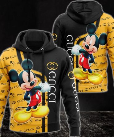 Gucci Mickey Mouse Unisex Hoodie For Men Women Luxury Brand Clothing Clothes Disney Gifts 110 Hdlux