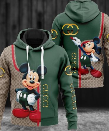 Gucci Mickey Mouse Unisex Hoodie For Men Women Luxury Brand Clothing Clothes Outfit Disney Gifts 265 Hdlux
