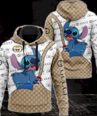 Gucci Stitch Unisex Hoodie For Men Women Luxury Brand Clothing Clothes Outfit Disney Gifts 256 Hdlux