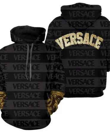 Buy Gianni Versace Gold Hot Trend Unisex Hoodie For Men Women Luxury Brand Clothing Clothes Outfit