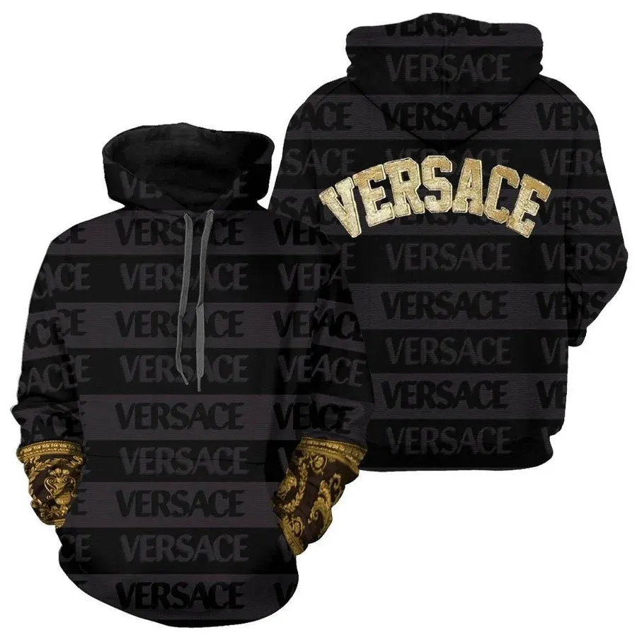 Buy Gianni Versace Gold Hot Trend Unisex Hoodie For Men Women Luxury Brand Clothing Clothes Outfit