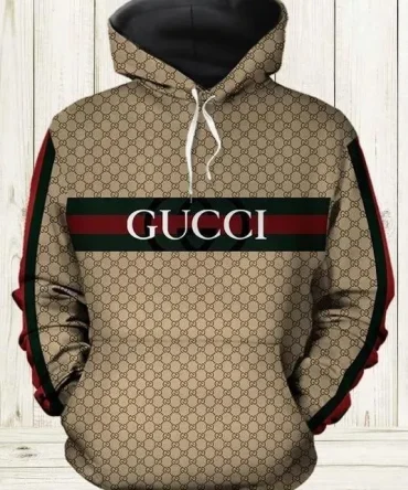 Buy Gucci Brown Stripe Unisex Hoodie Gucci Logo Hoodie For Men Women