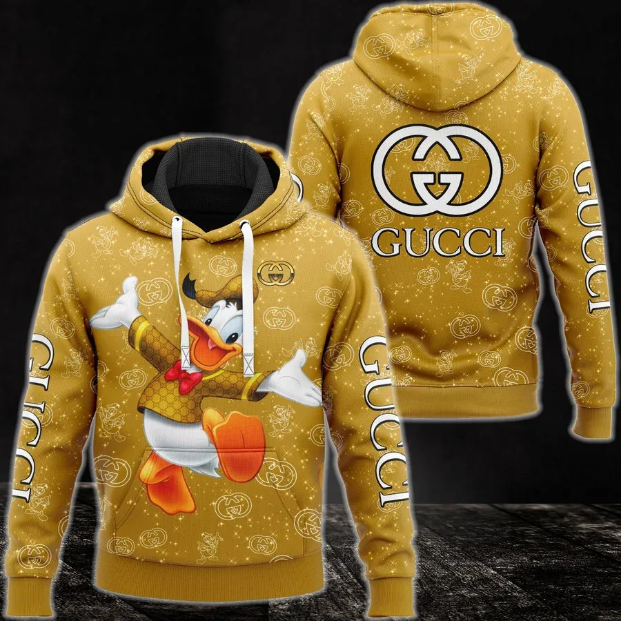 Buy Gucci Donald Duck Unisex Hoodie For Men Women Luxury Brand Clothing Clothes Disney Gifts