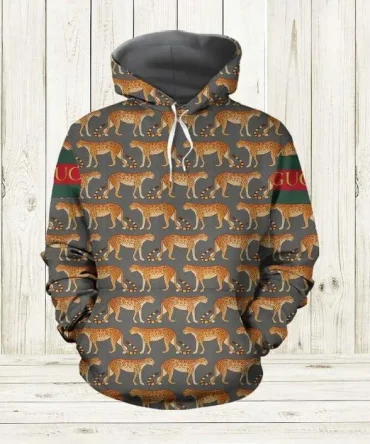 Buy Gucci Leopard Unisex Hoodie Gucci Logo Hoodie For Men Women