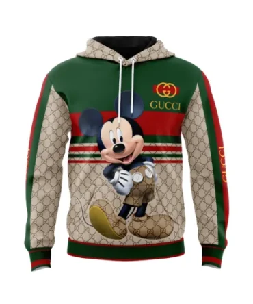 Gucci Mickey Mouse Unisex Hoodie Outfit For Men Women Luxury Brand Clothing Special Gift