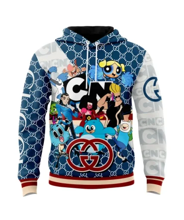 Gucci Cartoon Network Characters Unisex Hoodie Outfit For Men Women Luxury Brand Clothing Special Gift