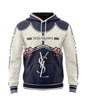 Gucci Yves Saint Laurent Snake Bee Unisex Hoodie Outfit For Men Women Luxury Brand Clothing