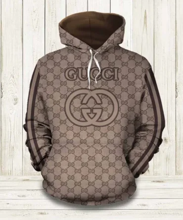 Gucci Brown Unisex Hoodie Luxury Brand Outfit For Men Women