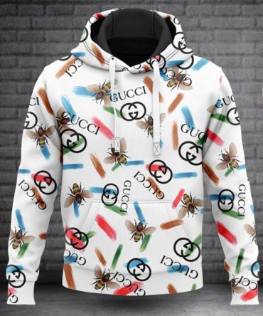 Gucci Bees White Fashion Luxury Brand Hoodie For Men Women