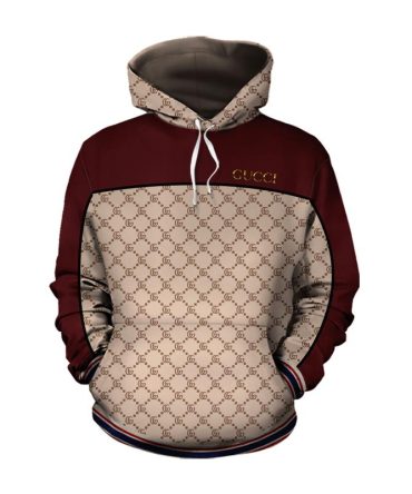 Gucci Dark Red Luxury Brand Premium Hoodie For Men Women