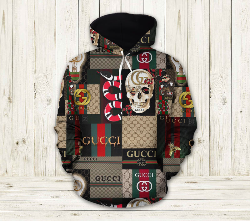 Gucci Skull Unisex Hoodie For Men Women Luxury Brand Outfit