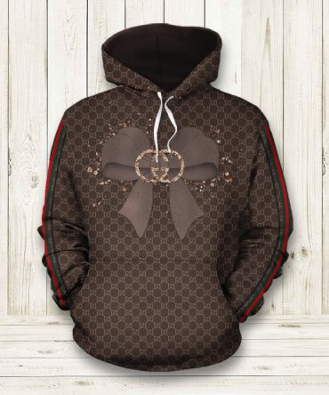 Gucci Brown Unisex Hoodie For Men Women Luxury Brand Outfit