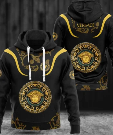 Gianni Versace Black Hoodie Luxury Clothing Clothes Outfit For Men
