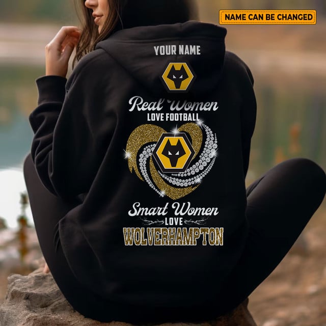 Custom Women'S Football Hoodie - Real Fans Love Wolverhampton - Personalized Gift