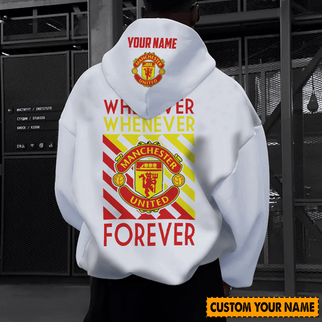 Custom Manchester United Hoodie - Personalized Name, Forever Fan Gear!